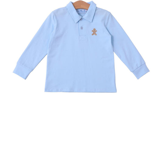 Trotter Street Kids Gingerbread Embroidery Polo