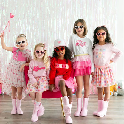 Sweet Wink Pink Petal Tutu - Dress Up Skirt - Kids Valentine's Day Tutu