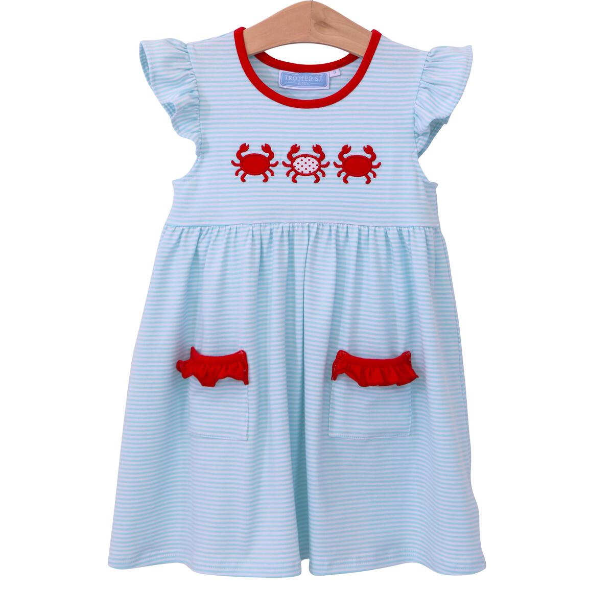 Trotter Street Kids Crab Trio Flutter Dress