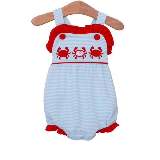 Trotter Street Kids Crab Trio Ruffle Sun Suit