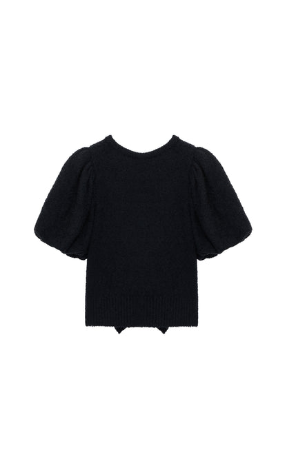 Habitual Puff Sleeve Sweater - Black