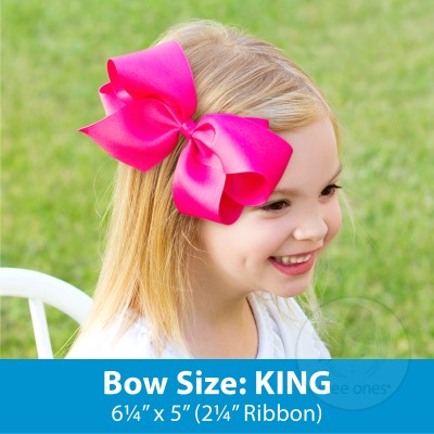 Wee Ones King Grosgrain Bow (Knot Wrap) - Choose Color
